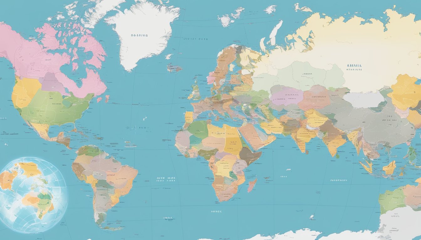 A global map with highlighted regions showing sex doll popularity and market trends