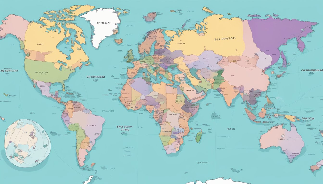 A world map showing legal status of sex dolls in various countries