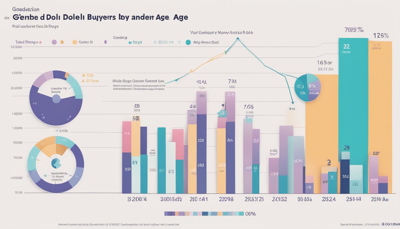 A graph showing the breakdown of sex doll buyers by age, gender, and location