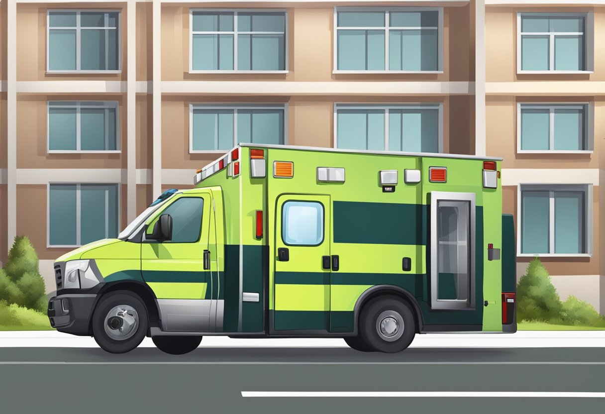 An ambulance with mandatory basic equipment