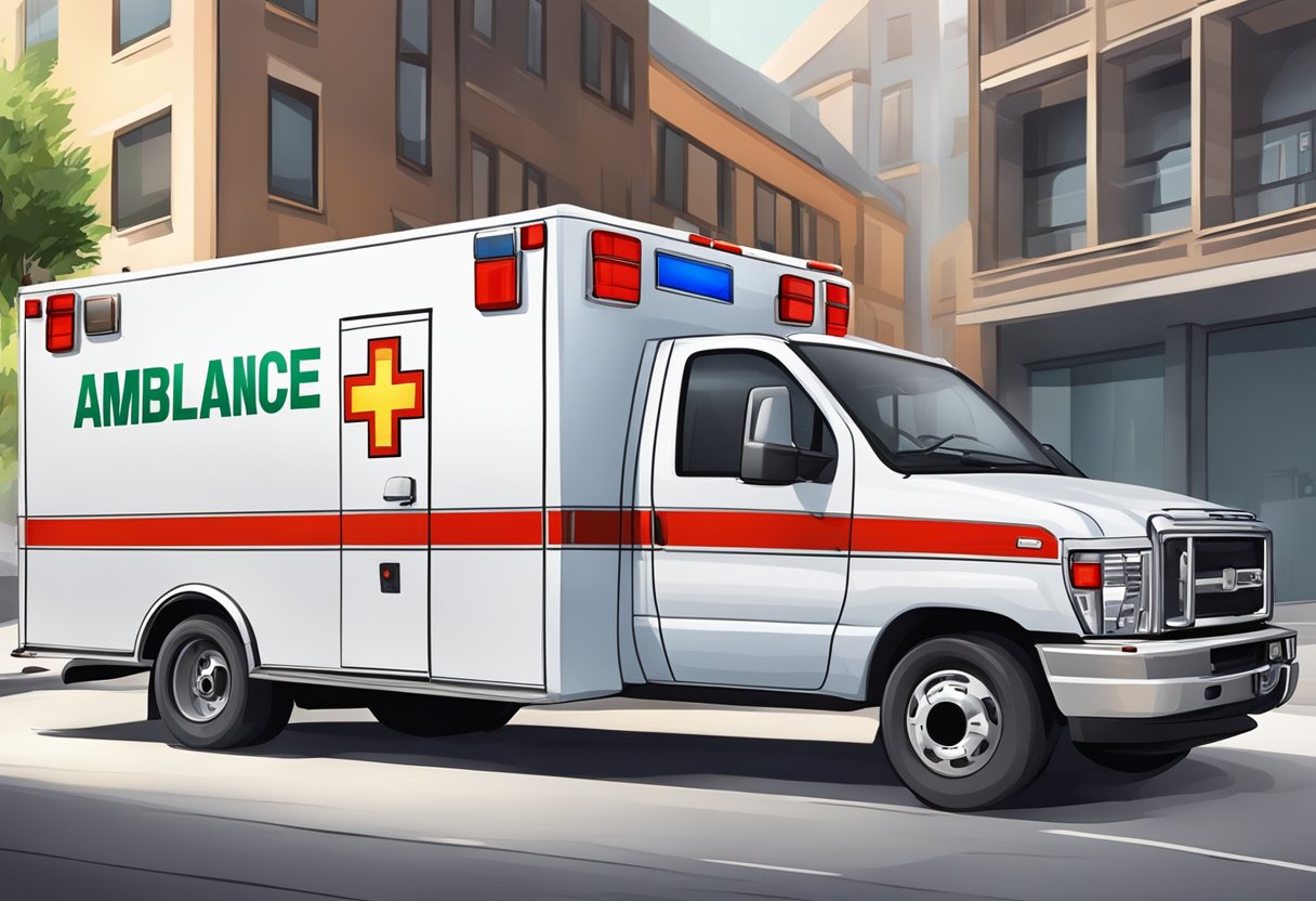 A basic ambulance being hired for private services
