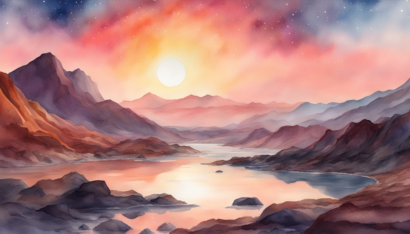 Kepler-1649c: Rocky terrain, liquid water, and a red dwarf star in the distance