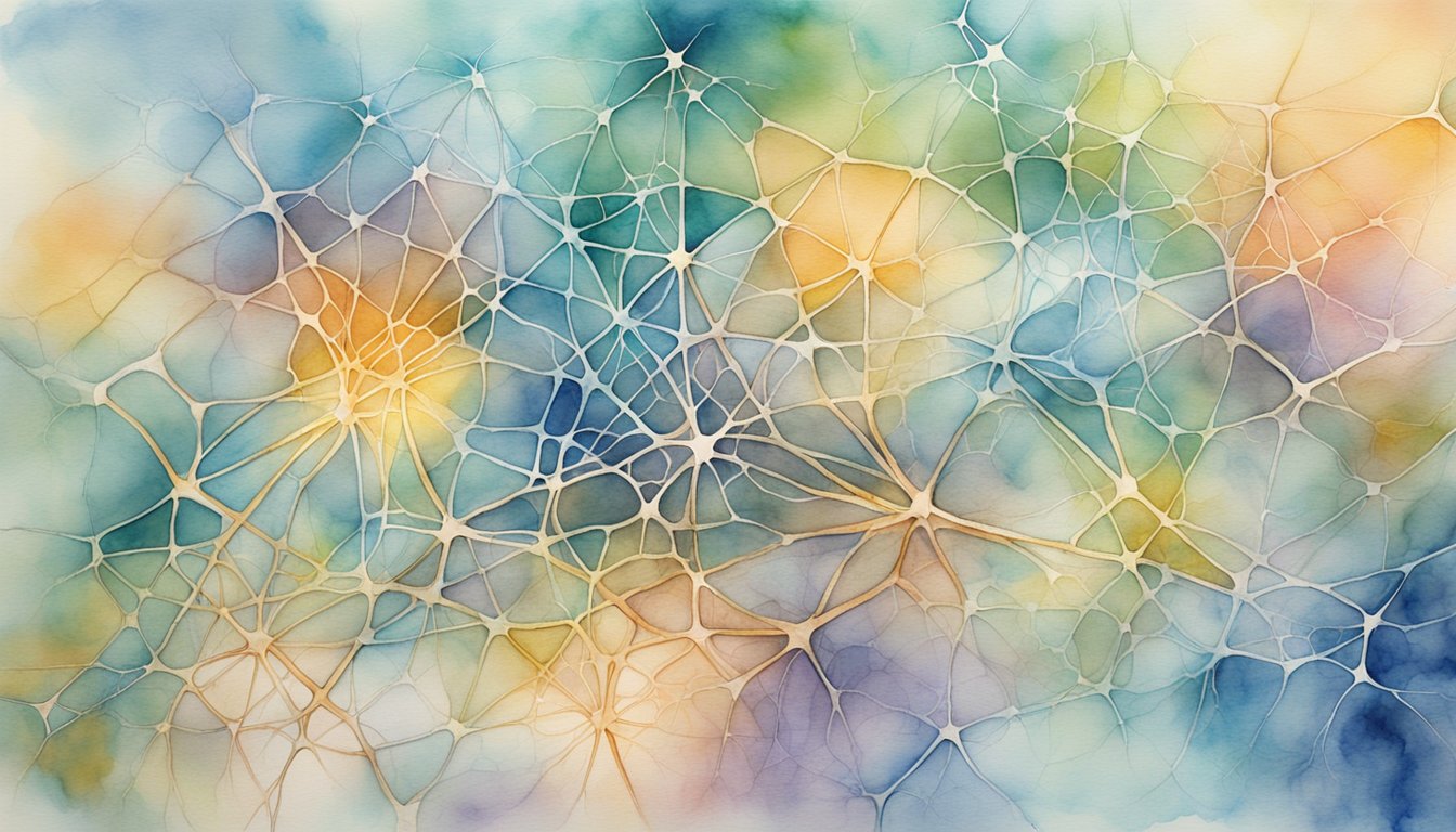 Neurons connect, forming a web of intricate pathways in the brain, transmitting signals and creating a complex network of communication