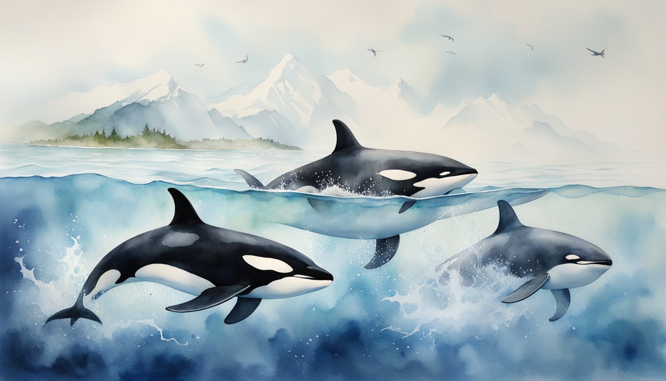 Orcas hunt and feed on great white sharks, showing their ecological impact on marine ecosystems