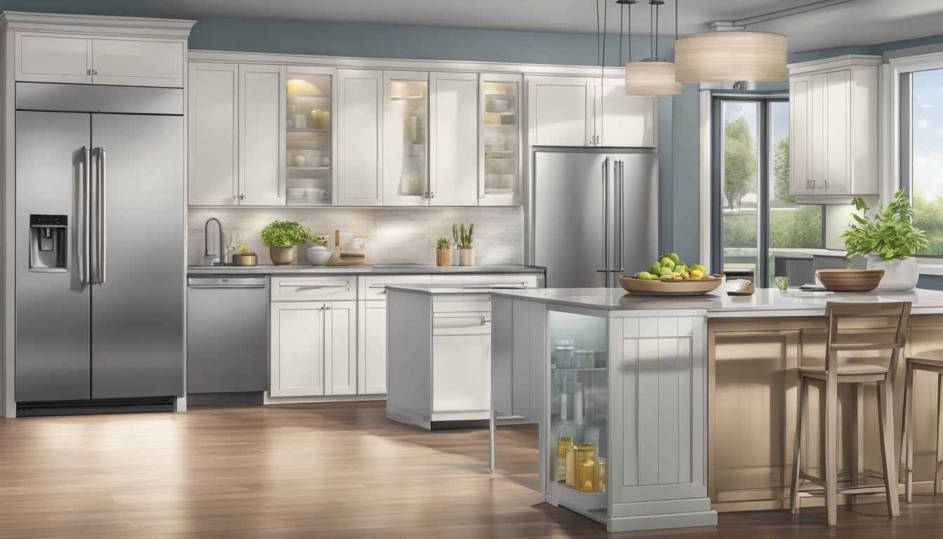 A single door fridge stands in a kitchen, measuring 70 inches in height, 30 inches in width, and 30 inches in depth