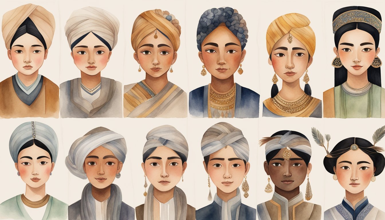 A close-up of various eyebrow shapes and styles from different cultures, showcasing their significance and diversity