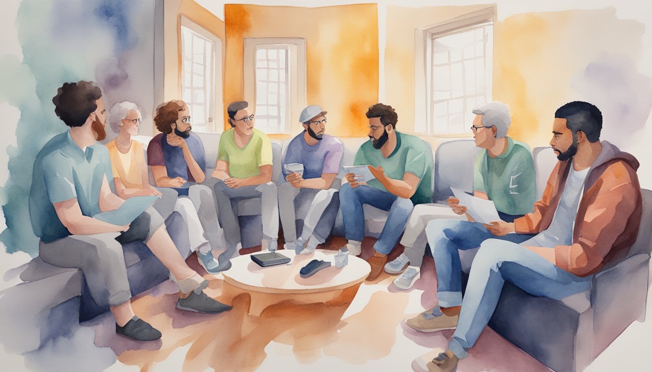 A group of people engage in heated discussions about the psychological and social impacts of video games on violence.</p><p>The room is filled with tension and conflicting opinions