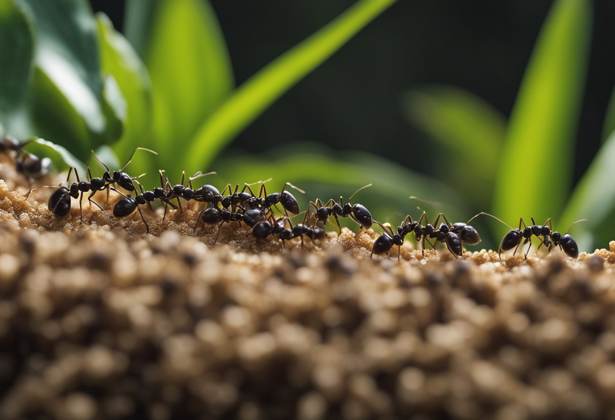 A swarm of small sugar ants infiltrating a house, with a focus on getting rid of them