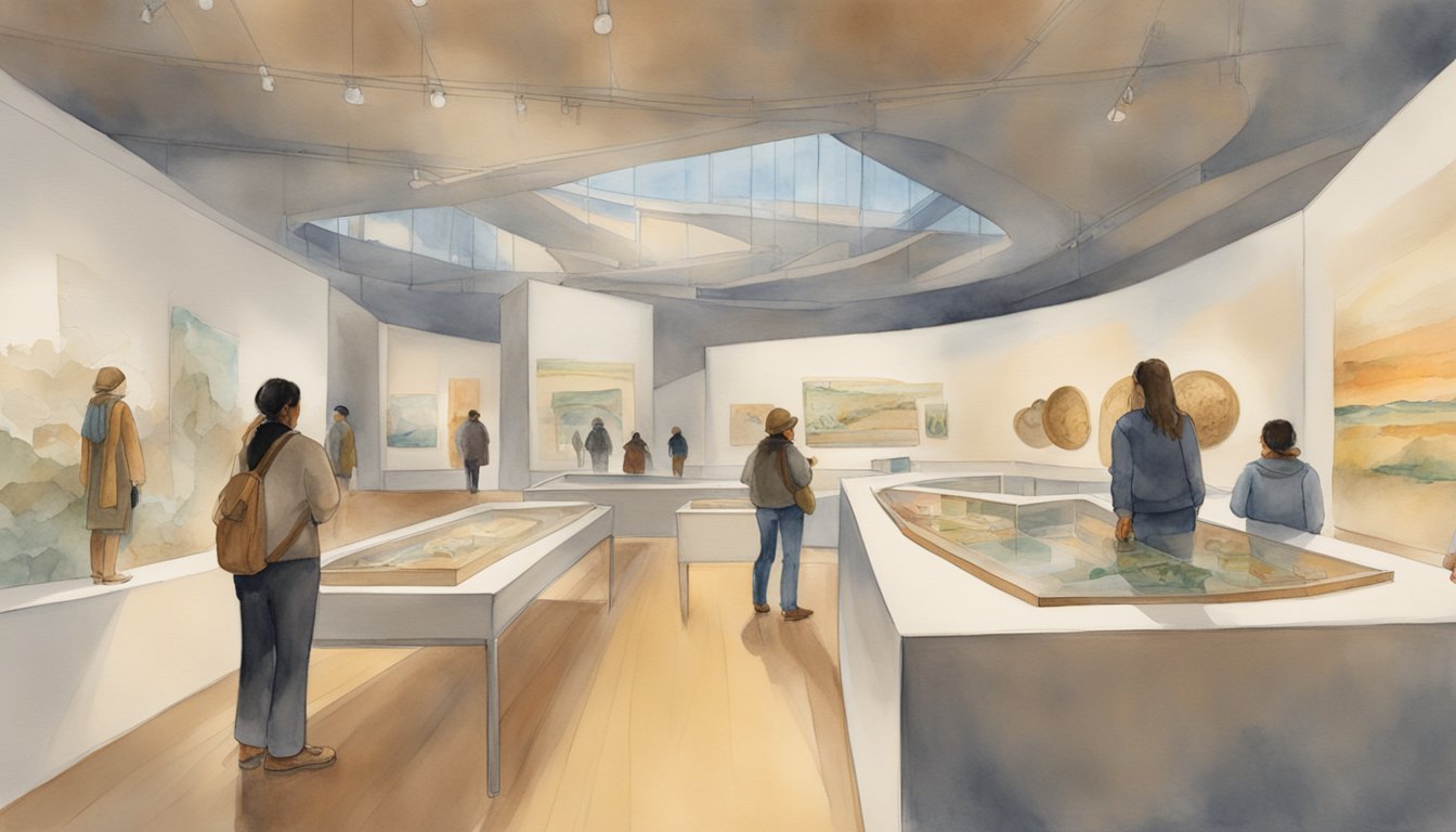 Visitors explore artifacts, art, and interactive exhibits at the First Americans Museum, immersing in the rich cultural journey of indigenous peoples