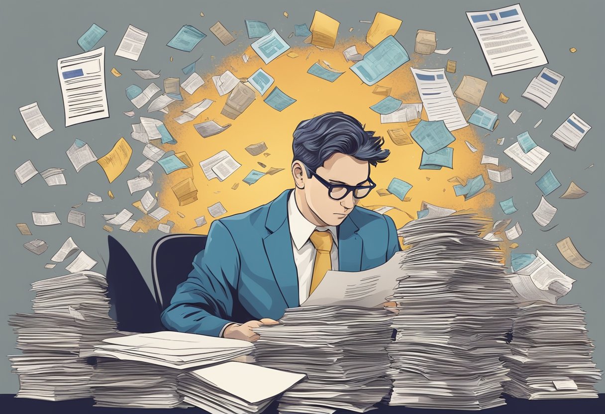Alienação Mental e Isenção Imposto de Renda: Entenda Seus Direitos 1 A chaotic mind surrounded by tax forms and financial documents