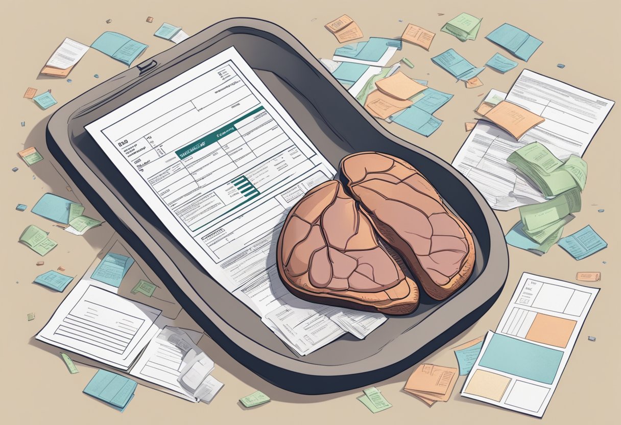 Hepatopatia e Isenção Do Imposto De Renda: Entendendo Seus Direitos 1 A liver with tax forms floating around it