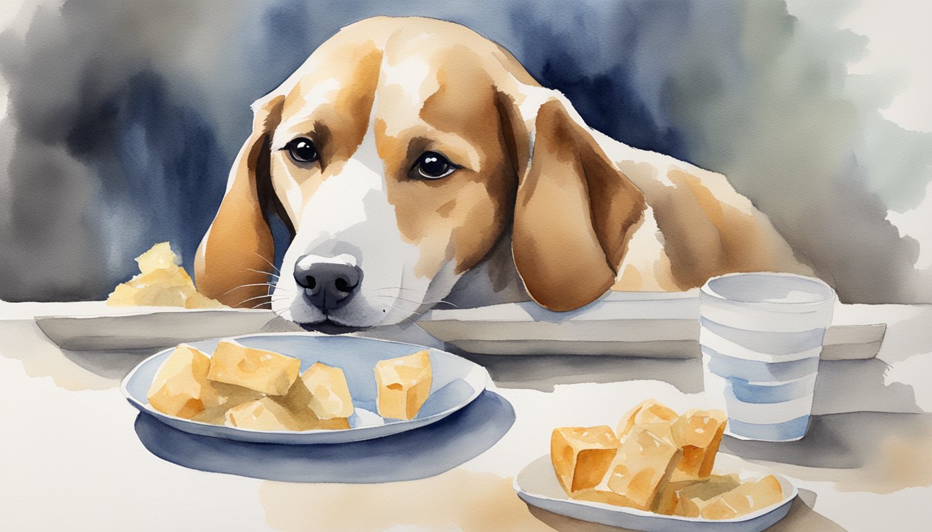 A dog with pancreatitis eats a carefully managed diet, with limited treats