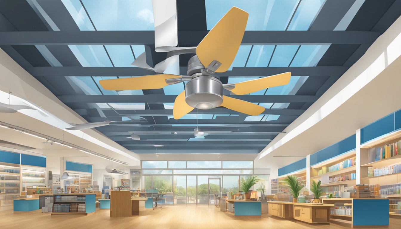 Large ceiling fans spin above the shop floor, casting a cool breeze across the space