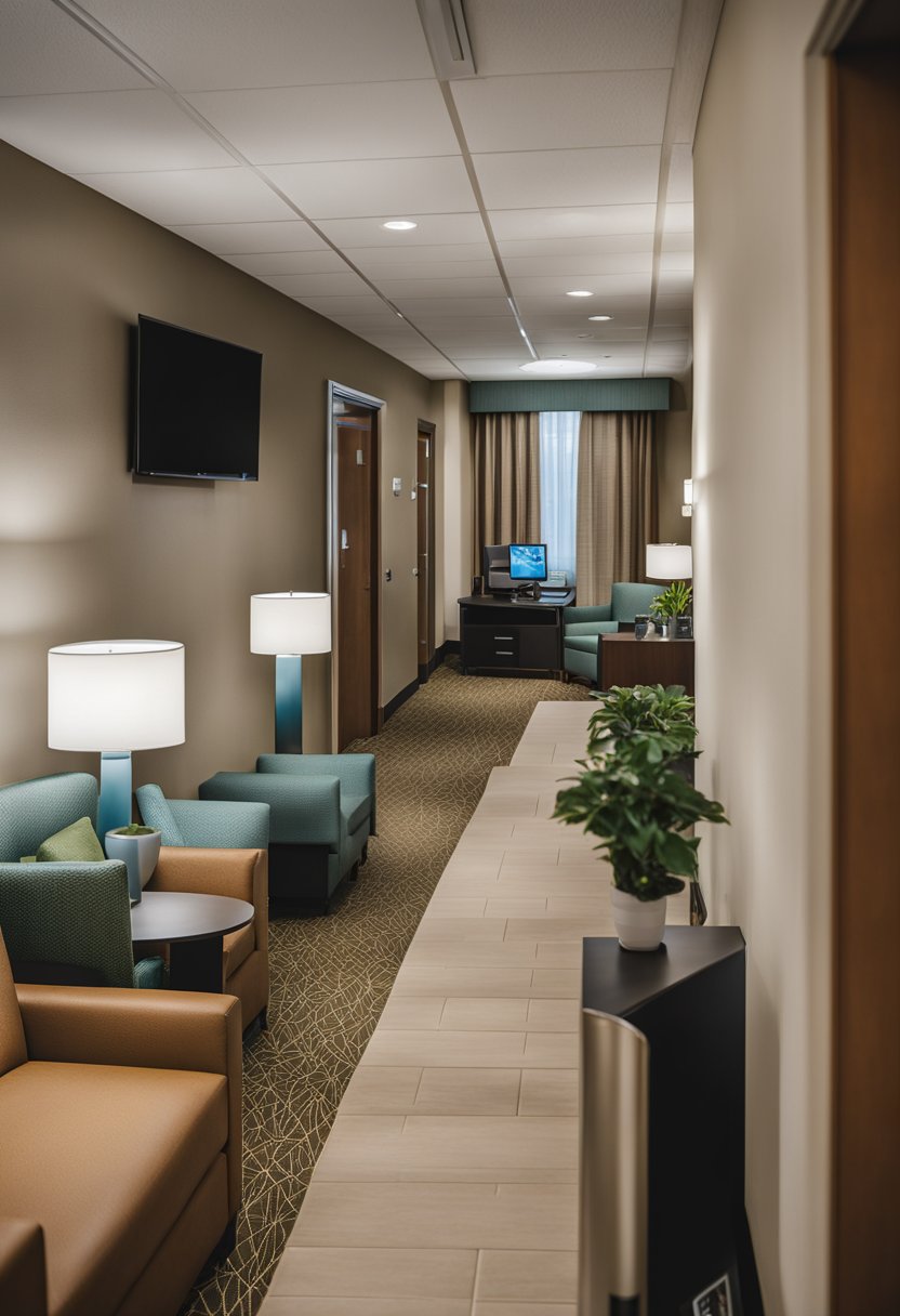 The Hilton Garden Inn Waco features affordable hotel accommodations with modern amenities and a cozy atmosphere
