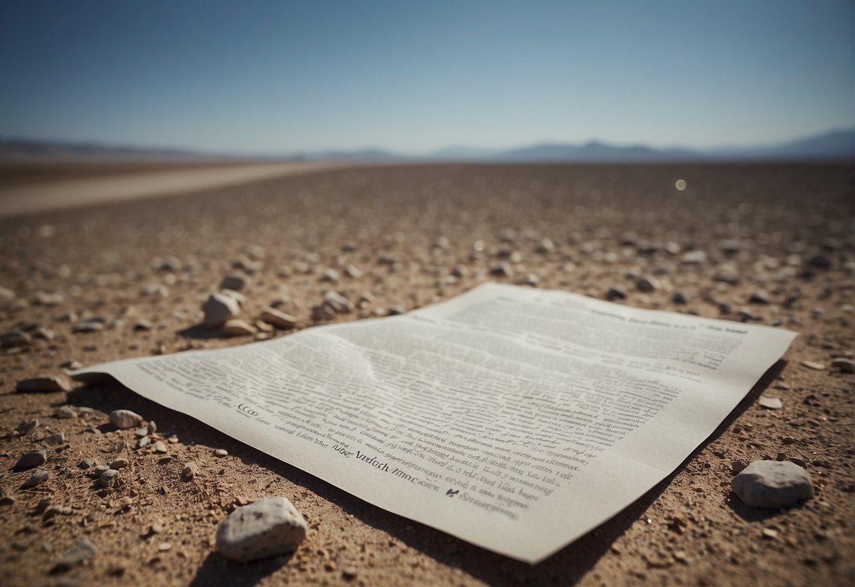 Devolver Terreno Financiado e o Distrato: Entendendo o Processo Legal 1 A barren land with a broken contract, a sign of financial distress