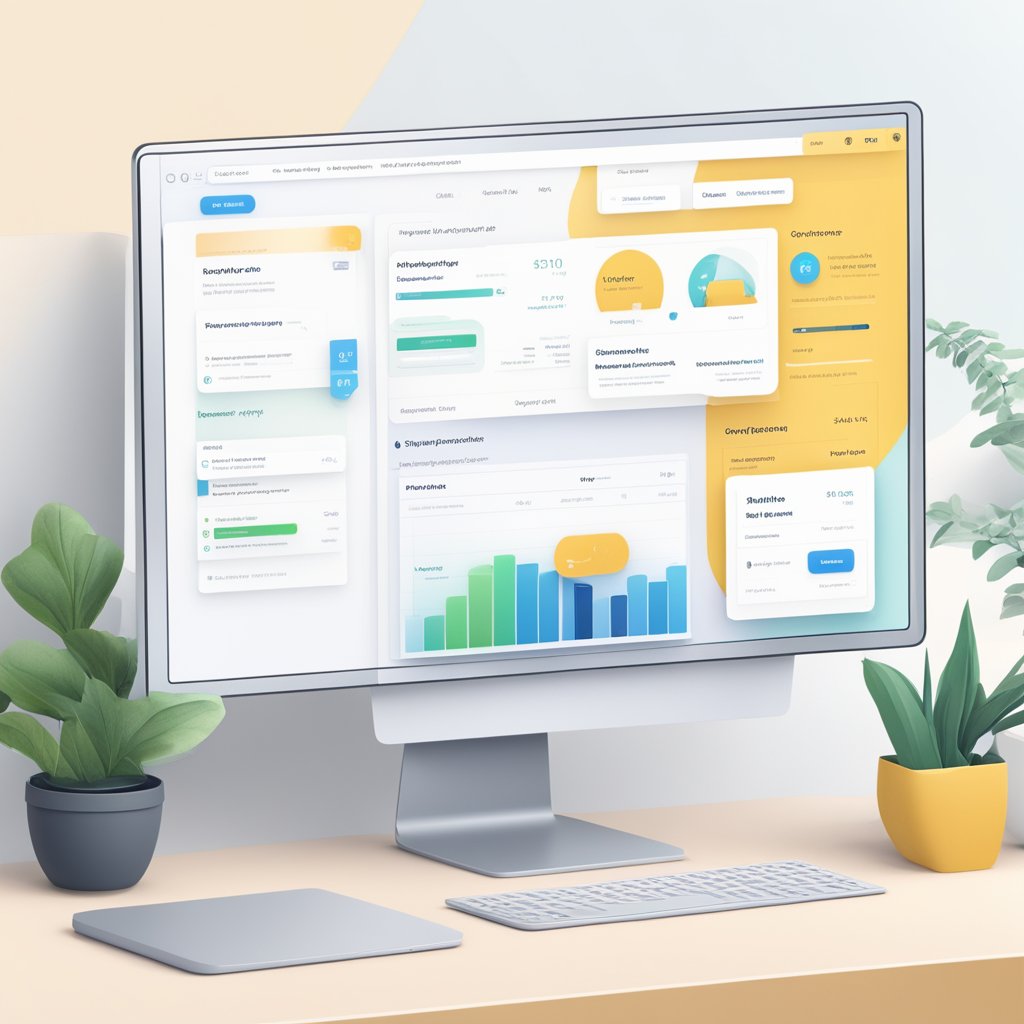 A computer screen displays pricing options and trial offers for an Apify alternative. Tabs with features and subscription plans are visible