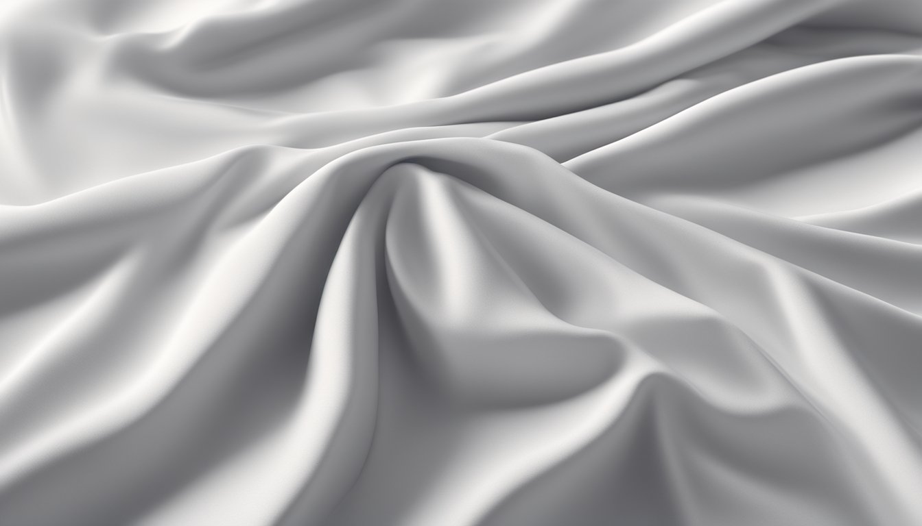 A white cotton bedsheet draped over a mattress, with soft folds and gentle wrinkles