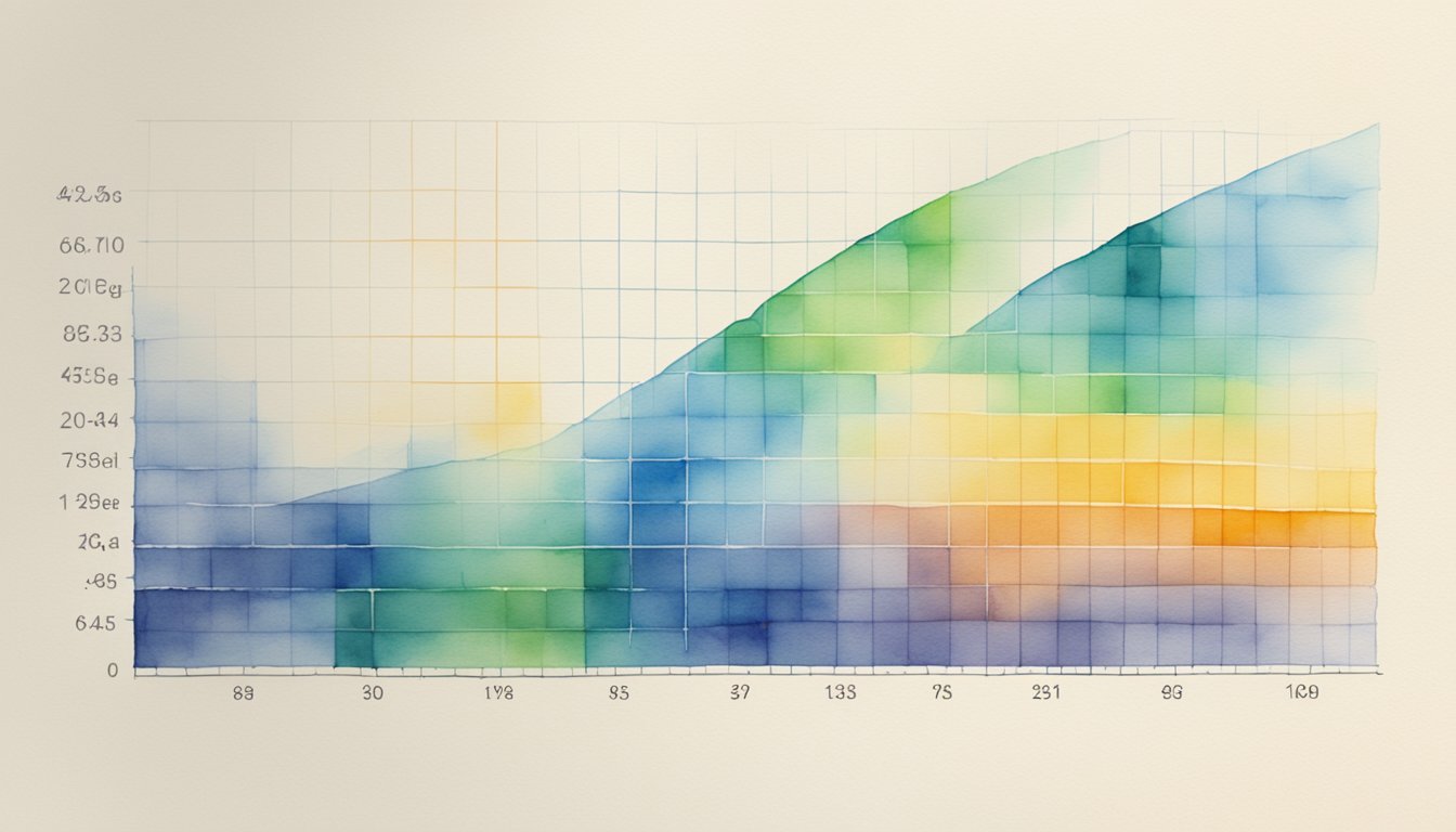 A graph showing IQ scores plotted against different age groups