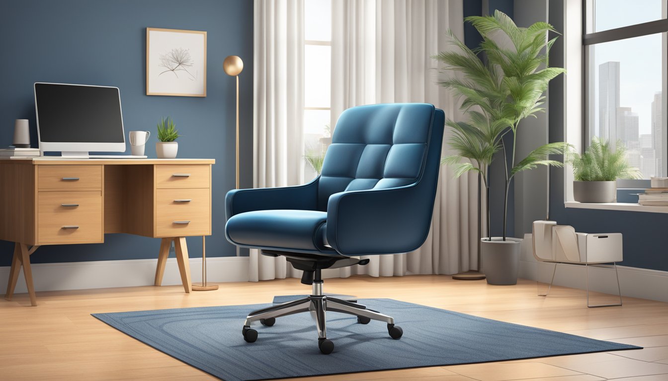 A small office chair made of durable materials, featuring sleek and stylish design