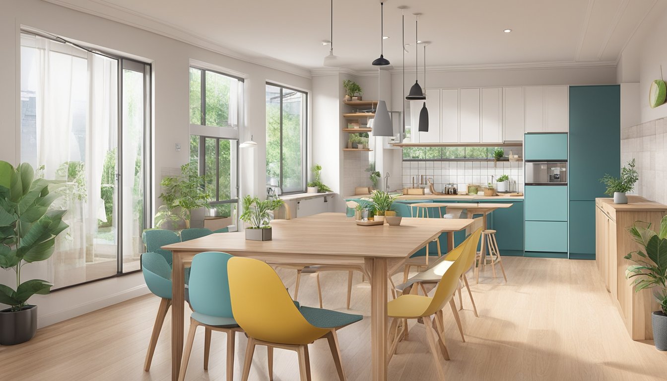 A family home is being renovated with eco-friendly materials and energy-efficient appliances. The loan review highlights the benefits and considerations of the DBS Eco-Aware Renovation Loan in Singapore