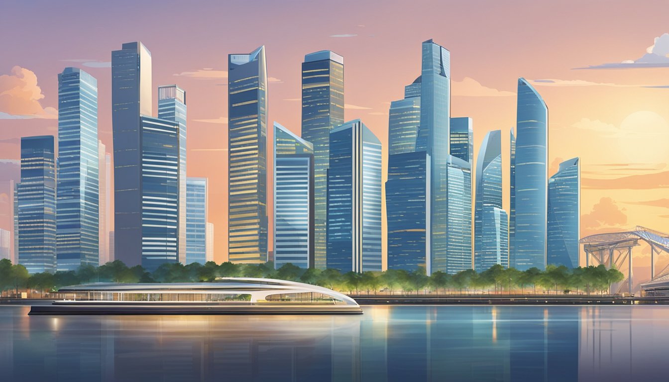 A civil engineer in Singapore receives a competitive salary with ample opportunities for career growth. The bustling cityscape serves as a backdrop, with iconic landmarks like the Marina Bay Sands and the futuristic skyline