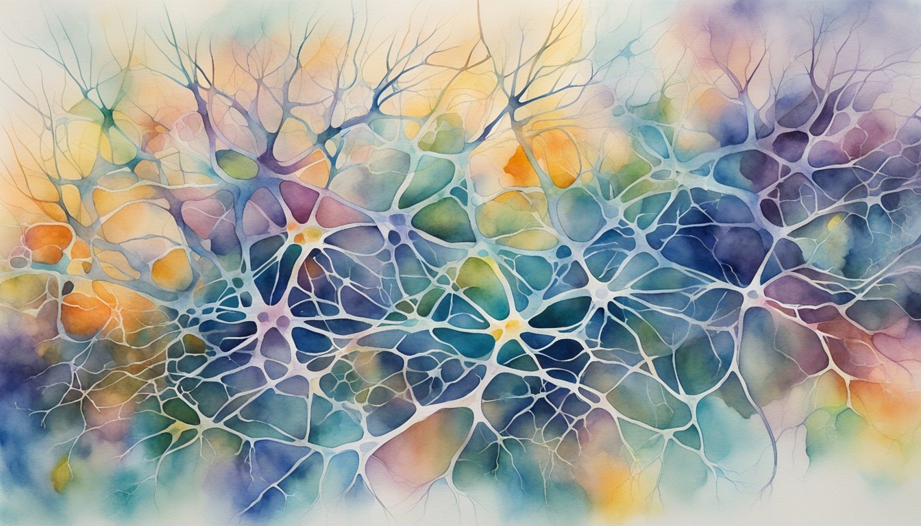 A complex network of neurons firing in the brain, creating vivid and abstract images.</p><p>The brain waves fluctuate as the mind processes and stores memories, emotions, and experiences during sleep