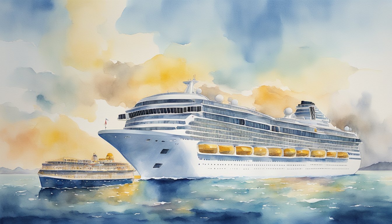 The massive cruise ship stretches 1,188 feet, dwarfing surrounding vessels.</p><p>It boasts cutting-edge technology and luxurious amenities, redefining the standard for maritime travel