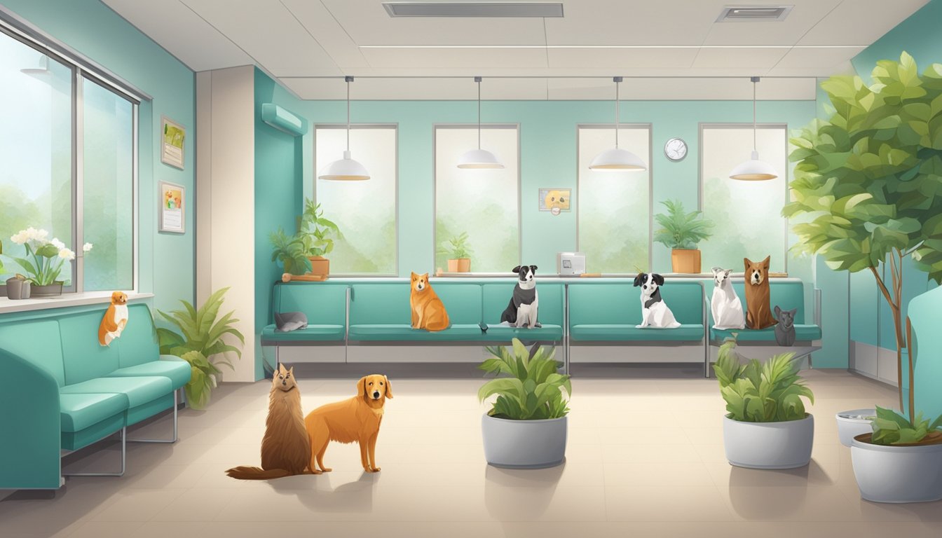 Animals waiting in a modern, clean veterinary clinic in Singapore. Friendly staff and top-notch facilities