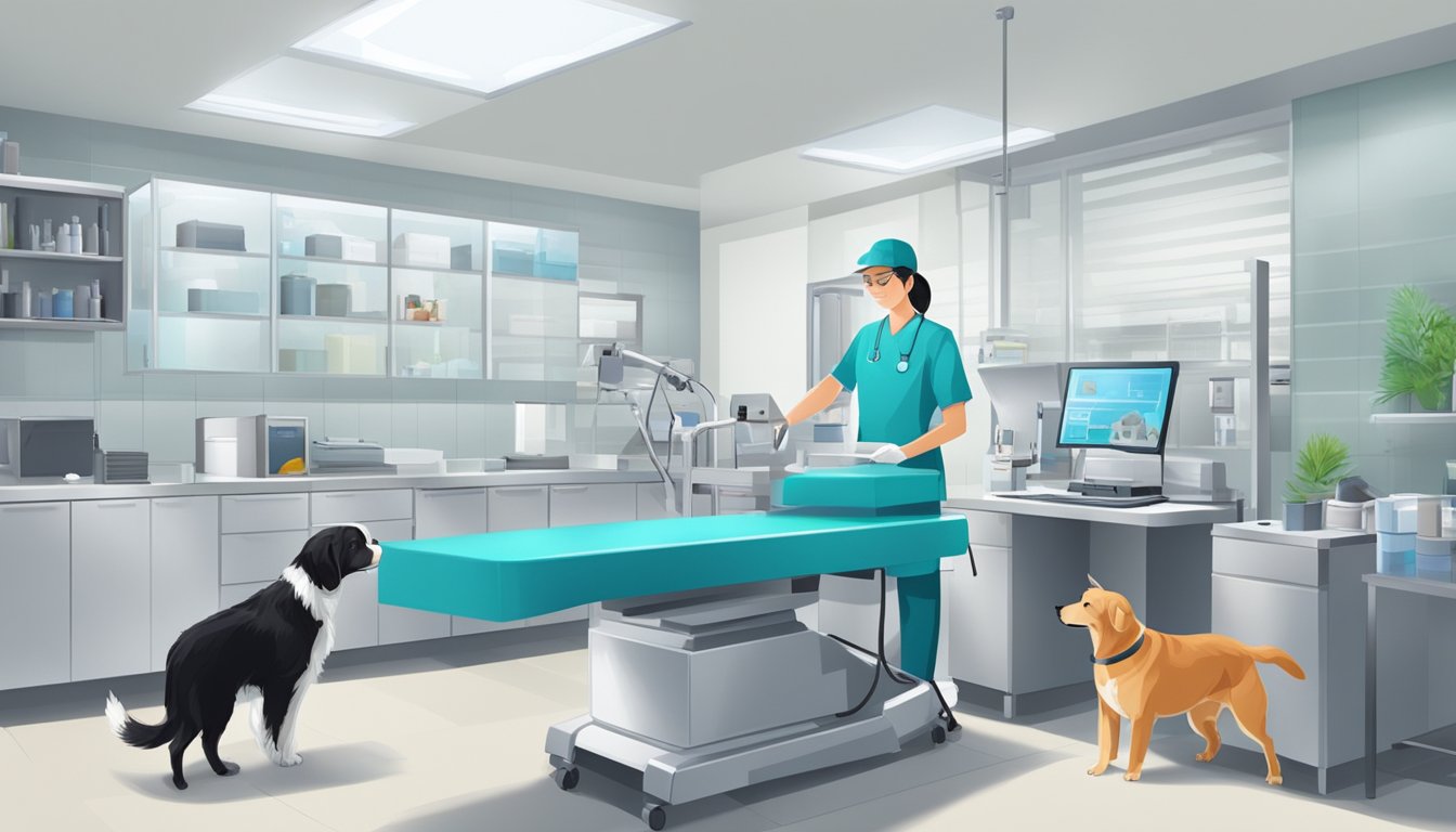 A modern veterinary clinic with state-of-the-art equipment and a team of skilled veterinarians providing top-notch care to animals in Singapore