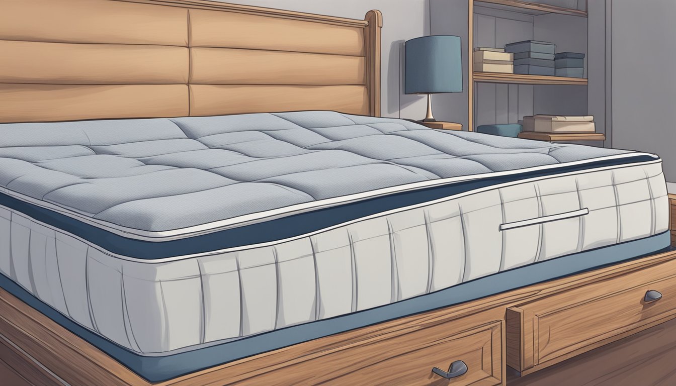 A hand lifts up a mattress, revealing hidden storage compartments underneath