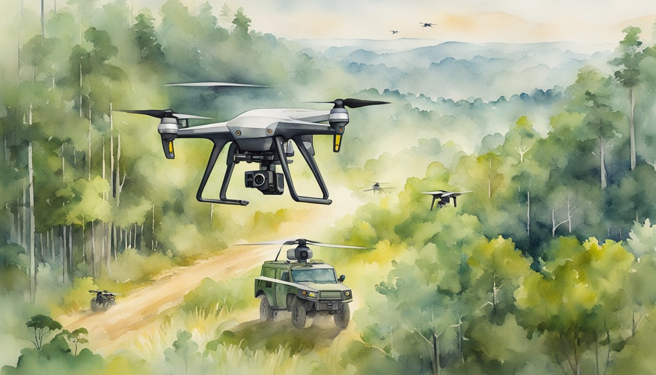 Drones and sensors track poachers in dense forest.</p><p>Rangers deploy advanced gear to intercept and protect wildlife