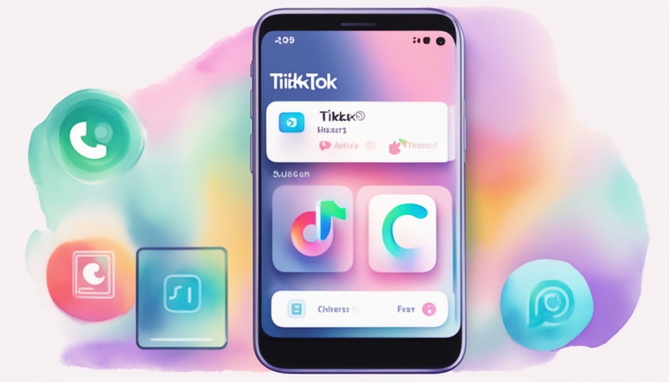 A smartphone displaying the TikTok app with a list of watched videos, a settings icon, and a clear history button