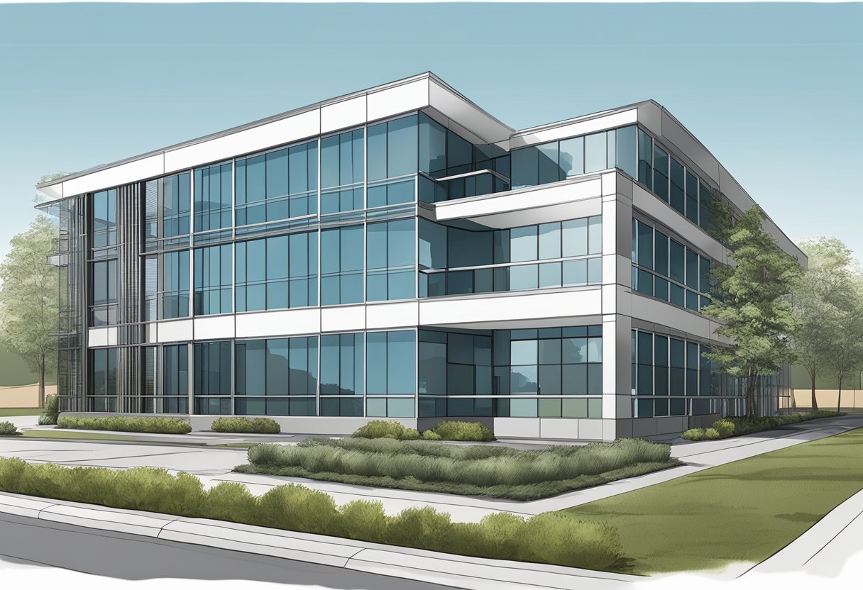 A modern office building with a sleek exterior, located at 2710 Gateway Oaks Drive Suite 150N in Sacramento, CA 95833