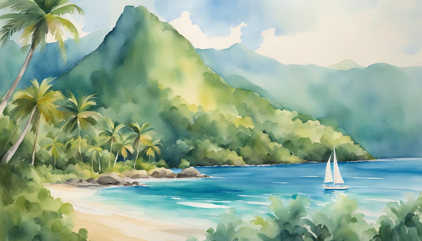 Lush green mountains rise against a backdrop of azure skies, while palm trees sway in the gentle Caribbean breeze.</p><p>The sun shines down on golden beaches, and crystal-clear waters lap at the shore