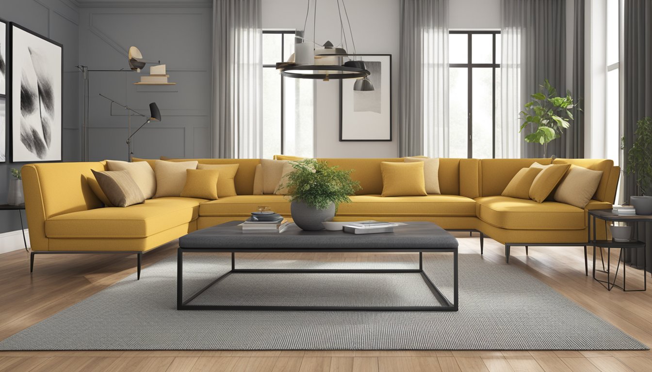 A sleek, stylish modern sofa at an affordable price, exuding quality and comfort