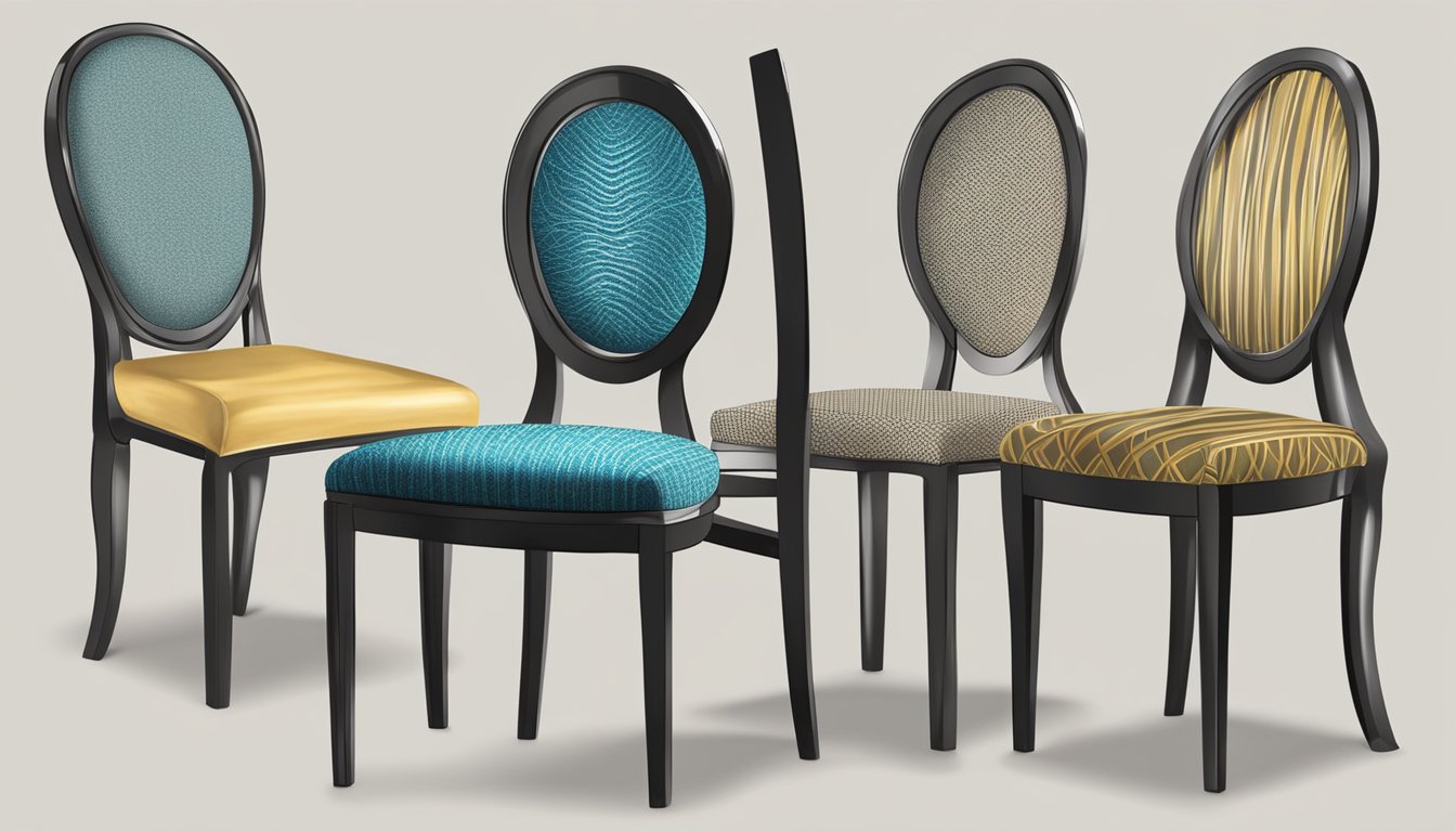 A variety of stylish dining chairs displayed with different materials and designs to choose from