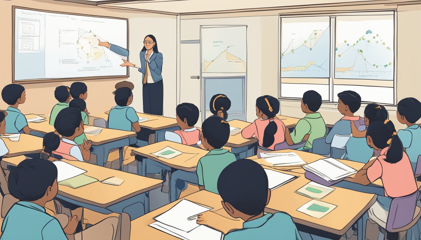 Mendaki Tuition: Boosting Your Child's Academic Success A group of students sit attentively as a teacher explains the Mendaki Tuition Scheme, using visual aids and engaging activities to illustrate key concepts