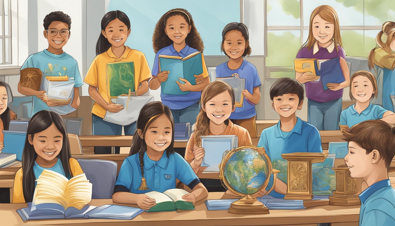 Students excel in academics and co-curricular activities at Southridge School, showcasing their achievements through awards and trophies