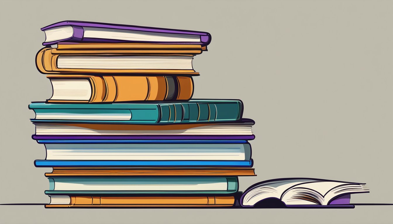 A stack of books rises, symbolizing ascent tuition