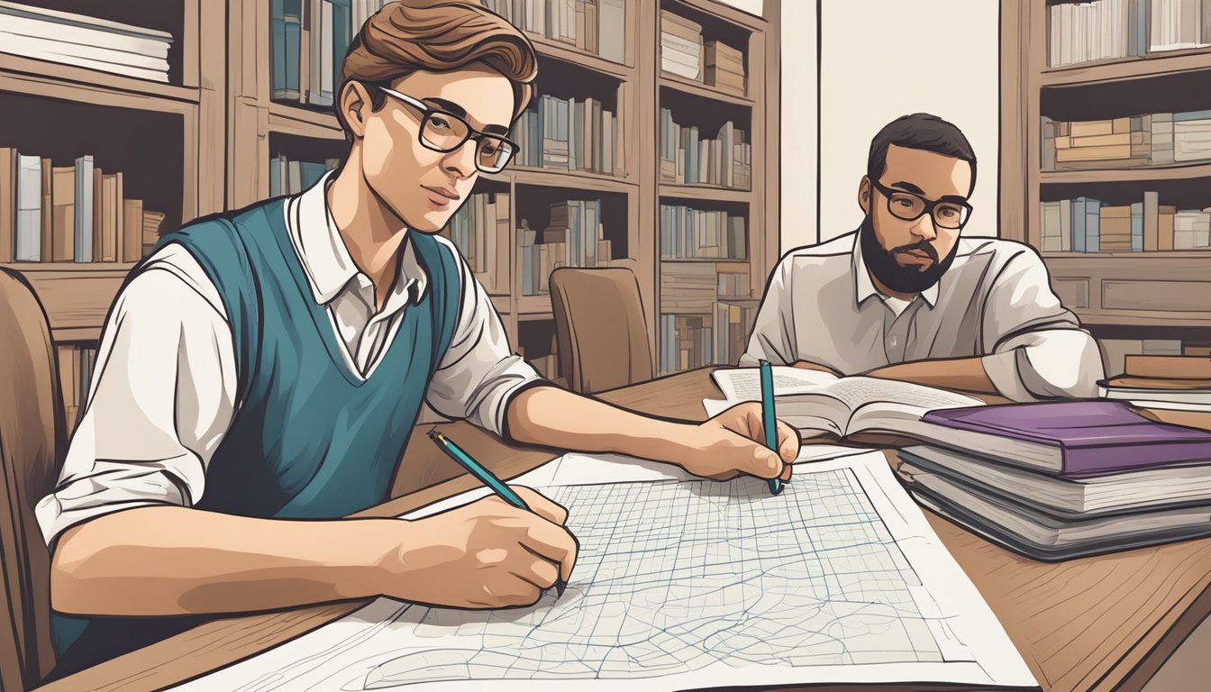 A student confidently solving math problems with a tutor's guidance