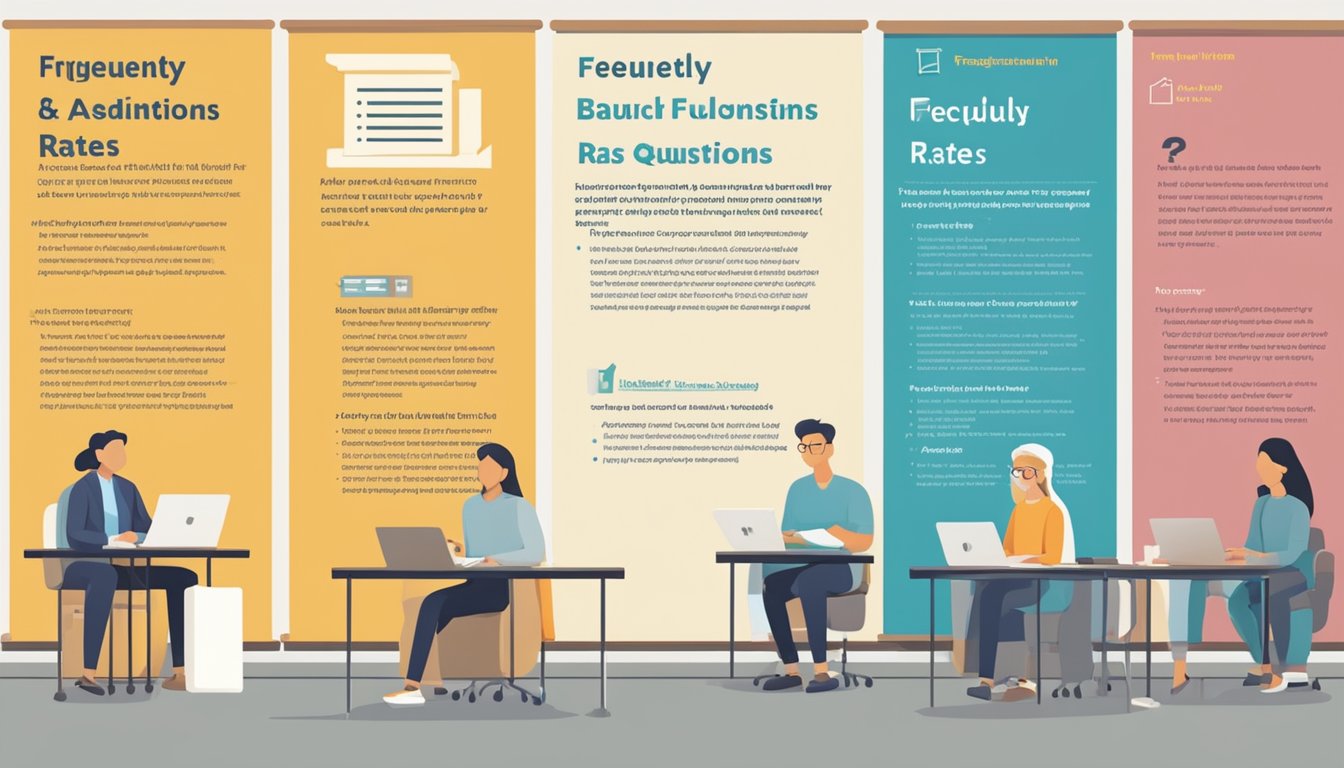 A banner with "Frequently Asked Questions" above a list of Baruch tuition rates and payment options