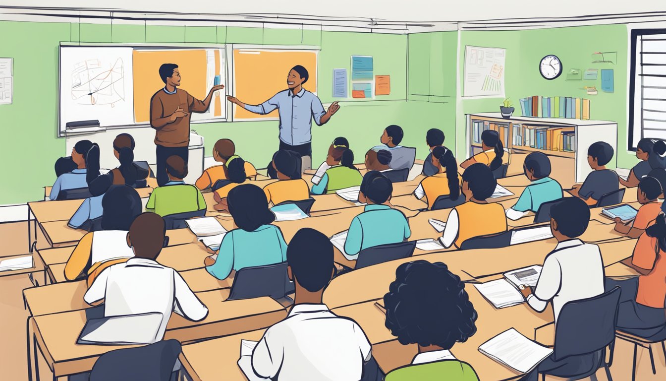 A group of volunteers lead engaging tuition programmes, using interactive teaching methods to help students learn effectively