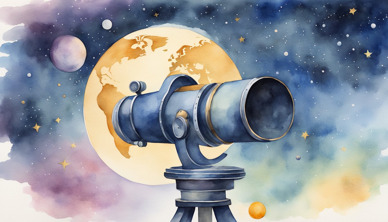 A telescope points towards the night sky, capturing the stars and distant galaxies.</p><p>A globe sits nearby, representing exploration of the world and beyond