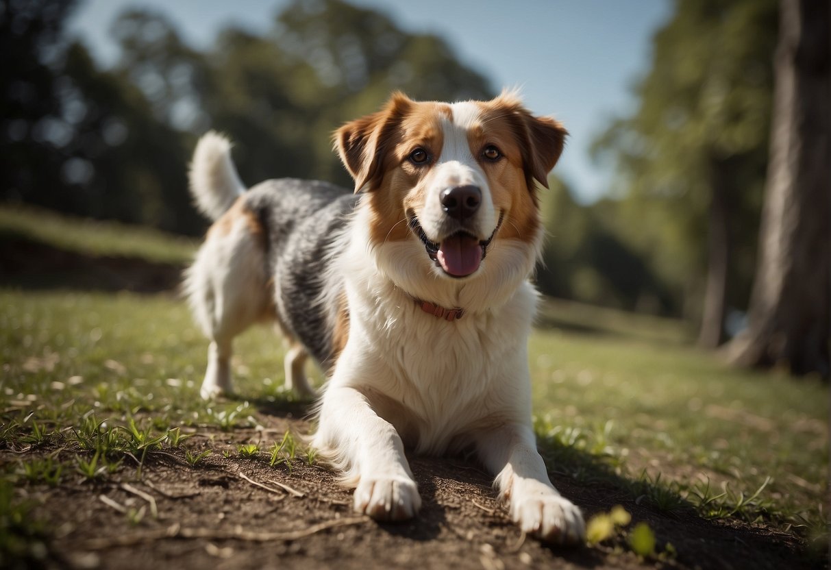 A dog's abscess slowly heals, with redness and swelling decreasing over time