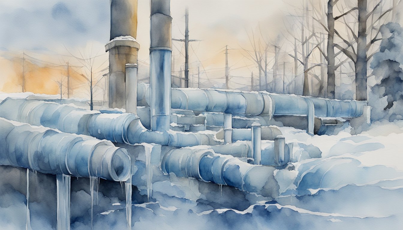 Water pipes freeze, expand, and burst in winter, causing damage.</p><p>Ice forms inside the pipes, creating pressure and leading to cracks and leaks