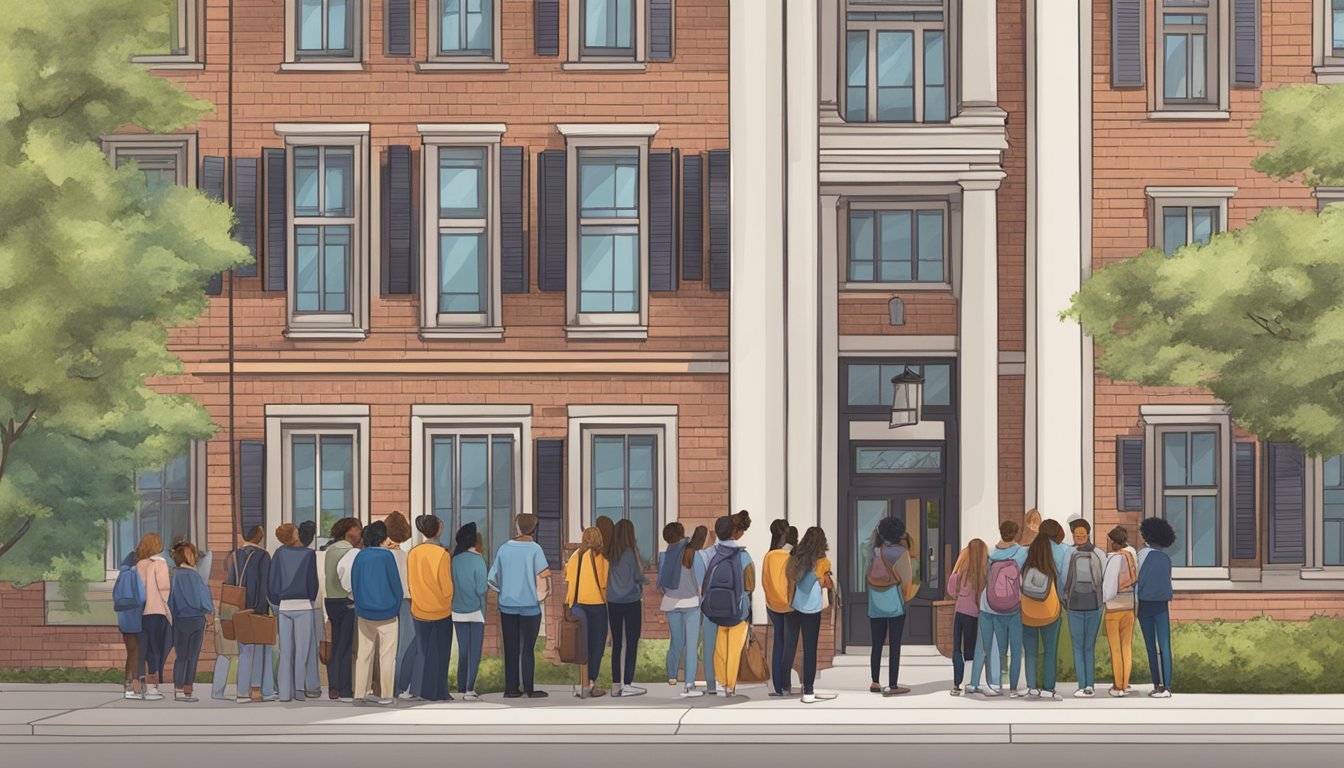 Students lining up at admissions office, paying tuition fees at Horace Mann University