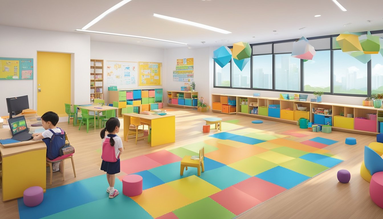 The Ignite Tuition Centre in Choa Chu Kang bustles with activity as students engage in focused learning and collaborative discussions. The bright, inviting space is filled with colorful educational materials and modern teaching tools