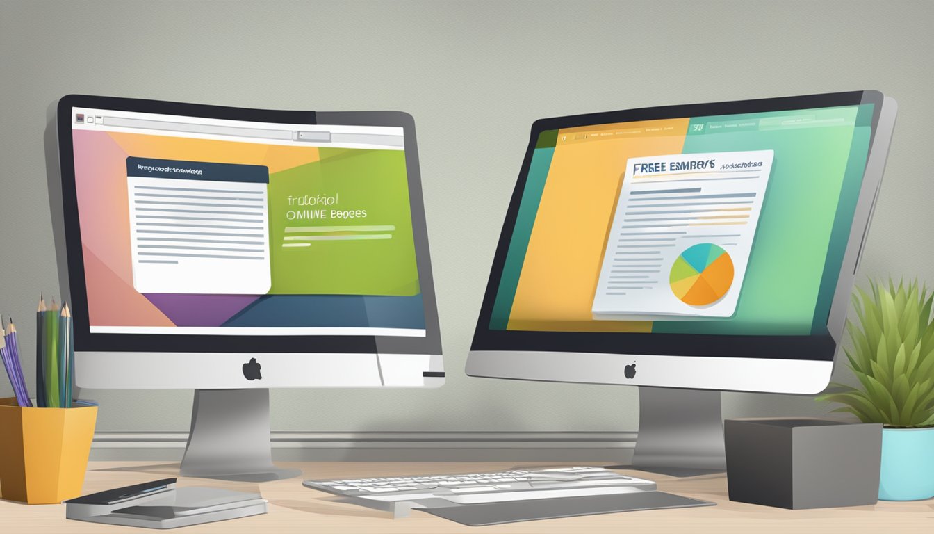 A computer displaying a website with "Free Online Theological Studies" and "tuition free online seminary degrees" prominently featured
