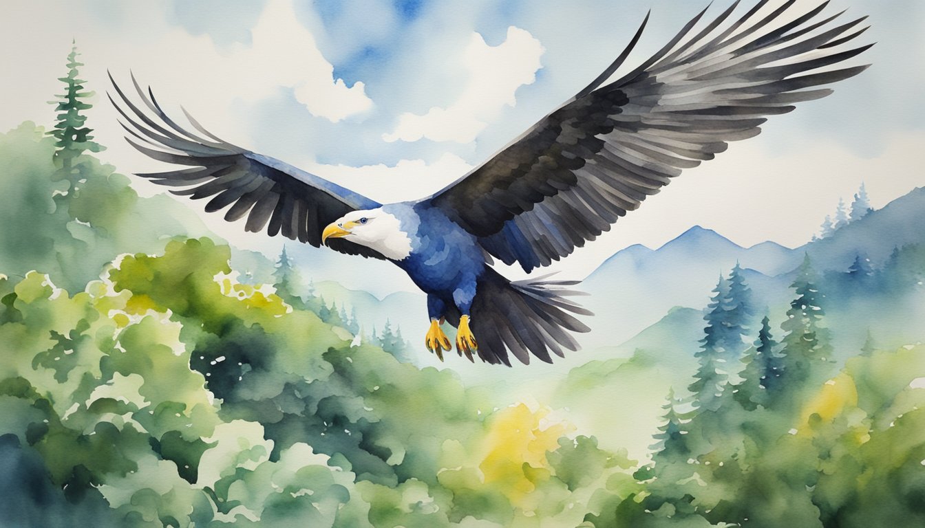 A massive avian soars above a lush, biodiverse landscape, its wingspan stretching across the sky.</p><p>It is the largest flying bird in the world, a symbol of the majestic power of nature