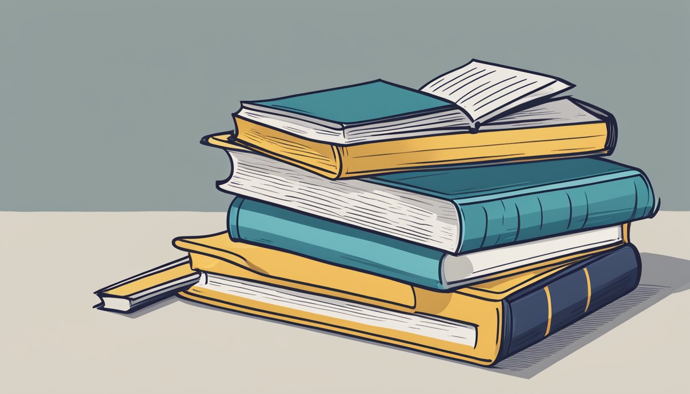 A stack of books with "Frequently Asked Questions" on top, beside a calculator and a tuition bill from Nebraska Wesleyan University